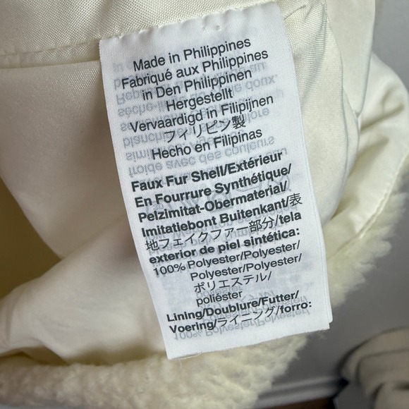 J.Crew Teddy Sherpa Shawl Collar Coat Ivory Ecru Cream Small - Picture 8 of 9
